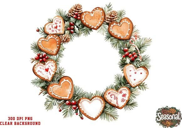 Apricot Ornament Christmas Wreath PNG Review
