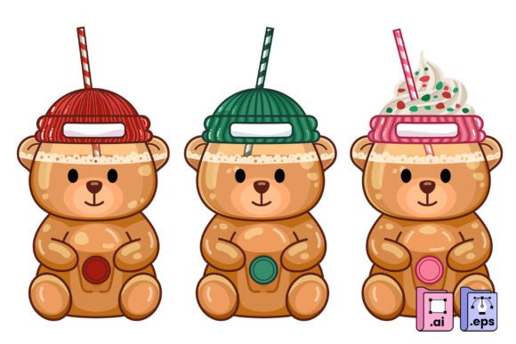 Christmas Bearista Cup Trio Illustrations Review