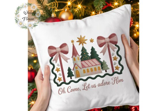 Christmas Church Bows Sublimation Design for Illustrations
