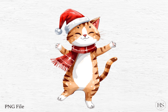 Christmas Dancing Cat, Christmas Cat PNG Review
