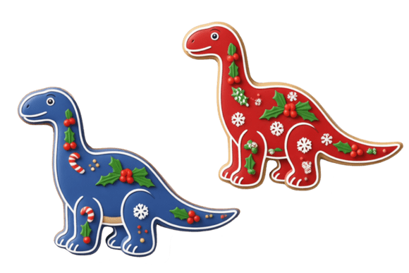 Christmas Gingerbread Brachiosaurus Png Illustrations Review