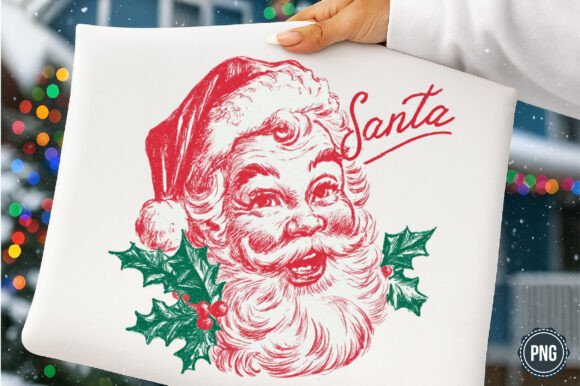 Christmas Line Art Png- Santa in Illustrations
