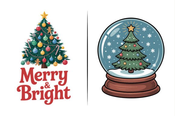 Christmas Tree Vectors Clip Art Design for Illustrations
