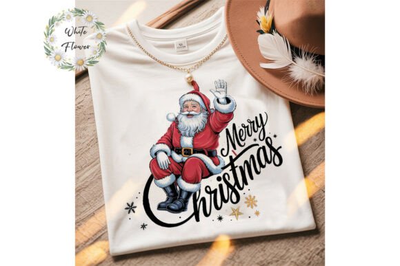 Classic Santa Christmas Bow PNG Clipart for Illustrations