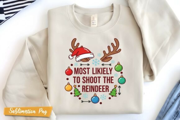 Funny Christmas Hunting Themed PNG Review for Illustrations