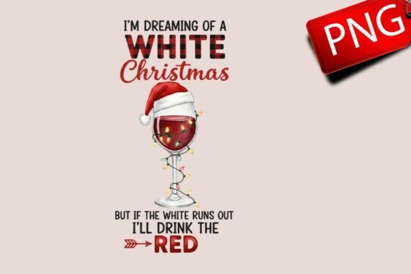 Funny Drink Wine Christmas Illustrations