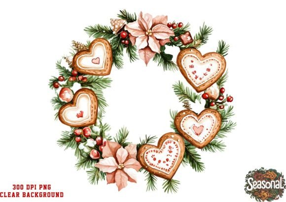 Peach Ornament Christmas Wreath PNG Illustrations Review