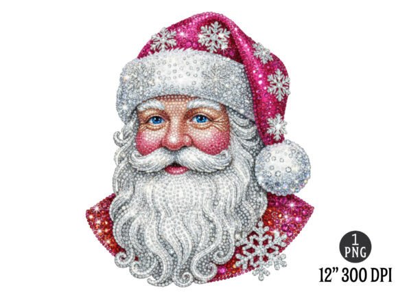 Rhinestone Diamond Christmas Santa Png: A Designer’s Review for Illustrations