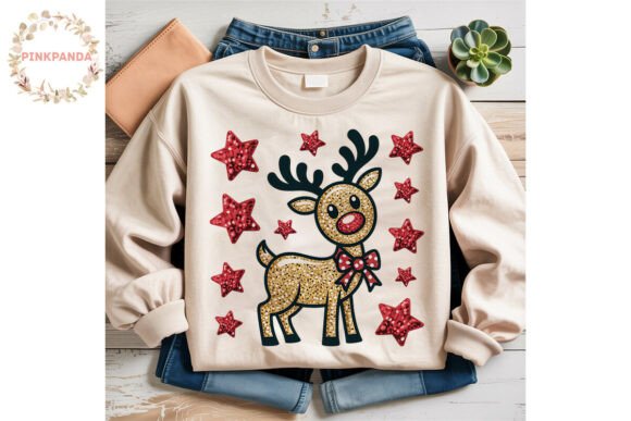 Sparkle Reindeer Christmas PNG Clipart in Illustrations